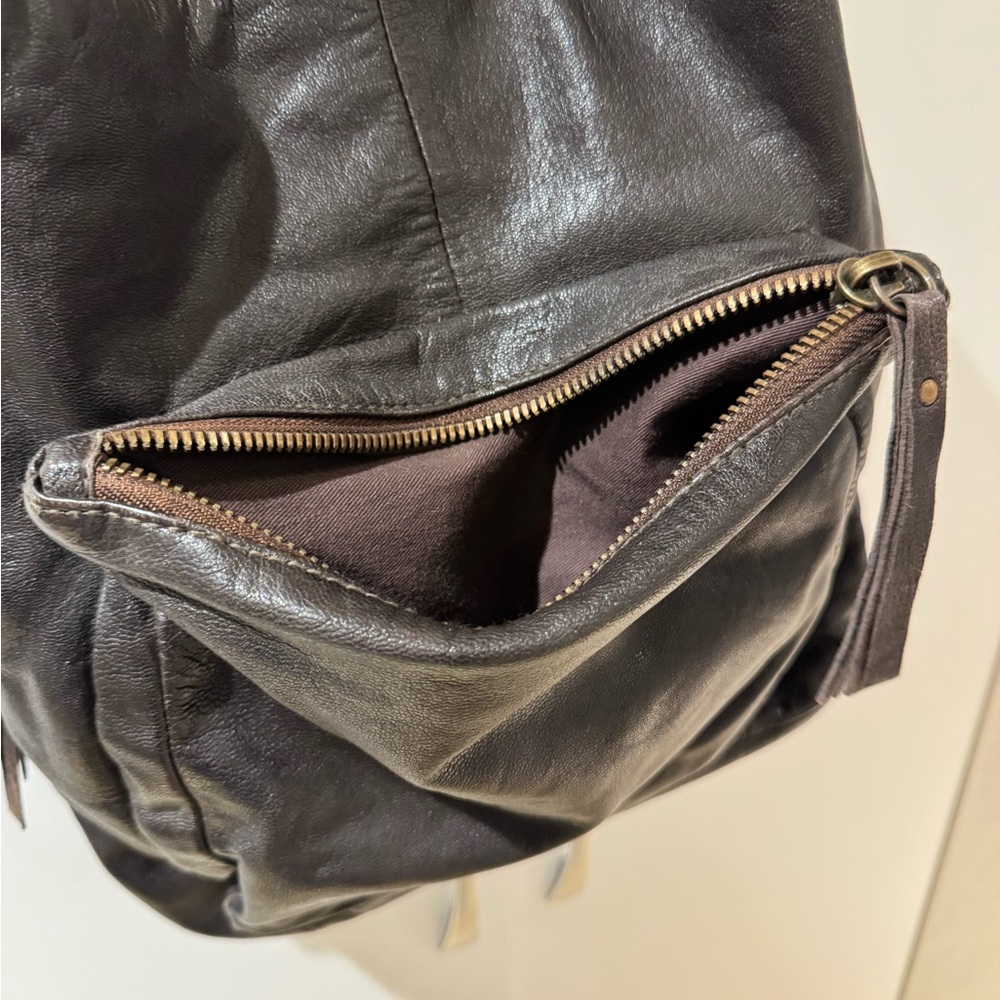 Tano Stylish Brown Leather Backpack - Picture 9 of 16